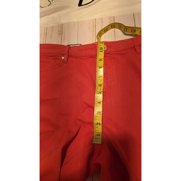 LAUREN Ralph Lauren Crop Pants Red Premier Skinny Crop Pants size 18W NWTD Faded - Picture 10 of 13